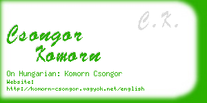 csongor komorn business card